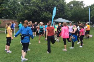 Begs warm up at parkrun