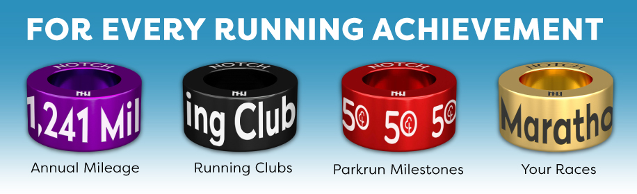 NOTCH graphic: for every running achievement