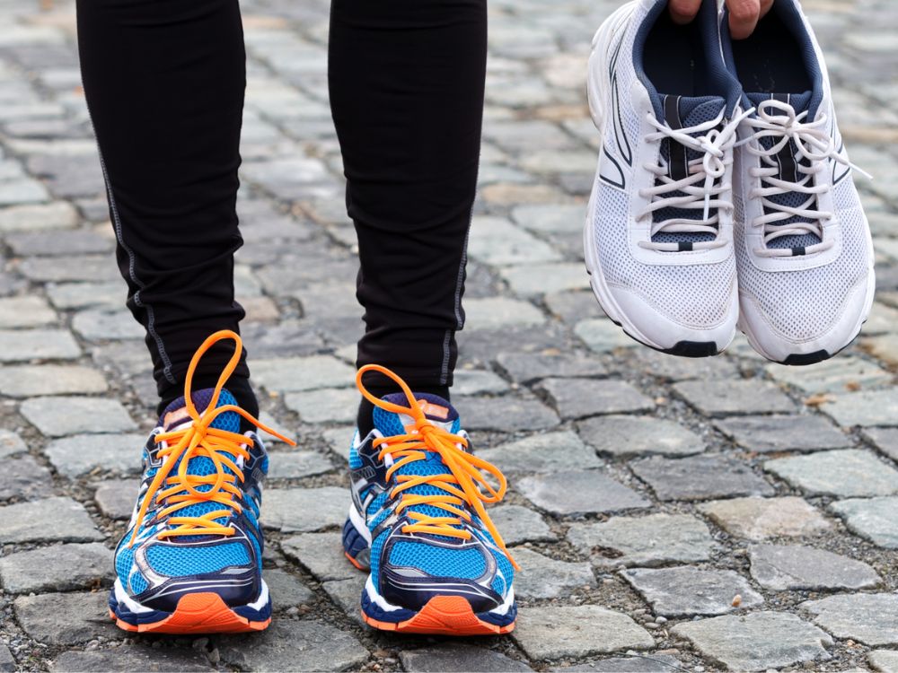 Two pairs of running shoes