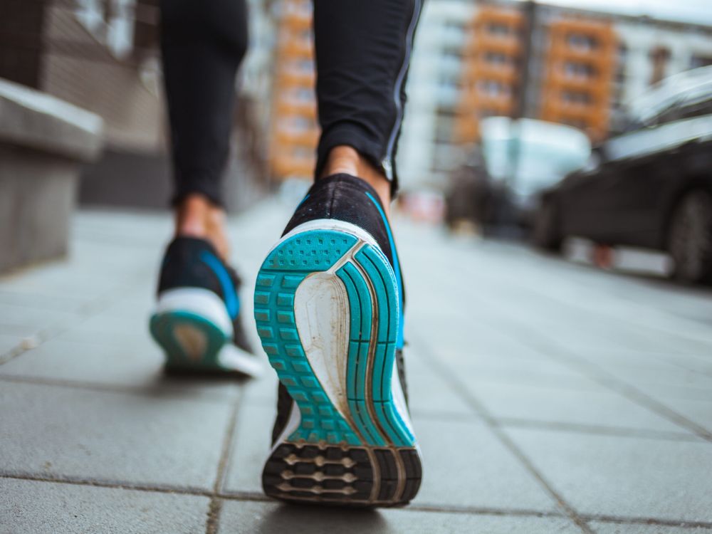 ground shot of running feet