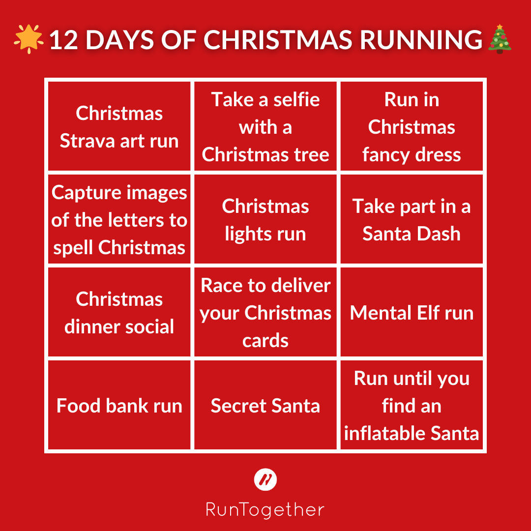 12 days of Christmas running graphic